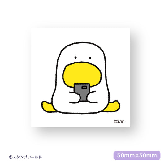 ステッカー_10 スマホいじる